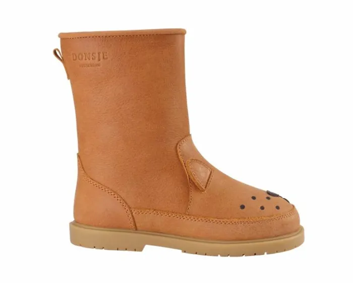 Donsje Amsterdam Animal Styles Girls Wadudu Classic Boots Caramel Leather
