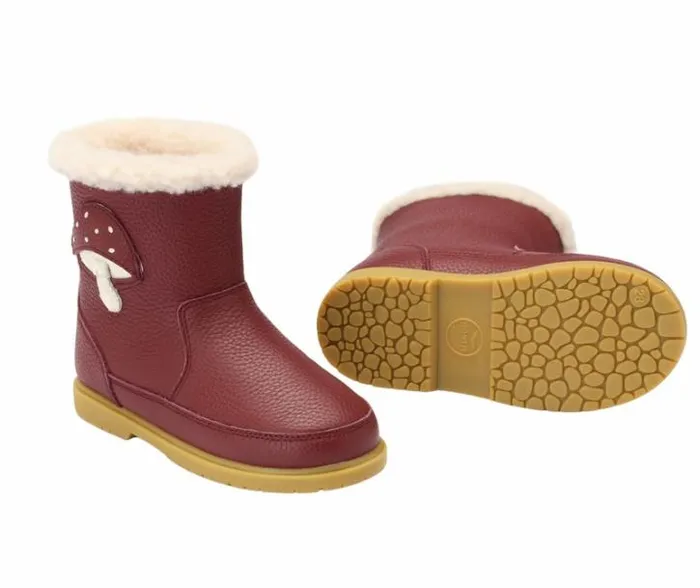 Donsje Amsterdam Ankle Boots Boys Dusk Burgundy Leather