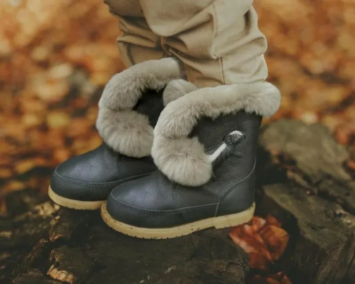 Donsje Amsterdam Ankle Boots Boys Tusi Navy Leather