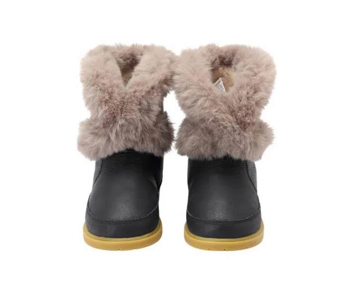 Donsje Amsterdam Ankle Boots Boys Tusi Navy Leather
