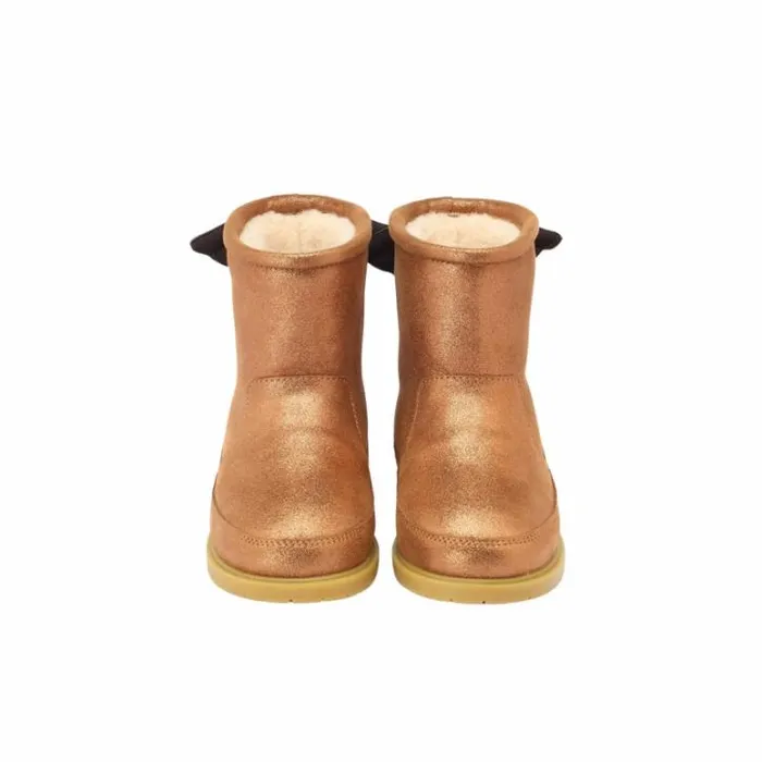 Donsje Amsterdam Ankle Boots Girls Angela Boots Bronze Metallic Leather