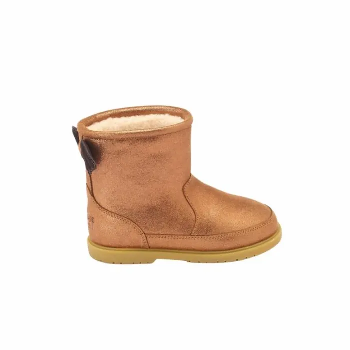Donsje Amsterdam Ankle Boots Girls Angela Boots Bronze Metallic Leather