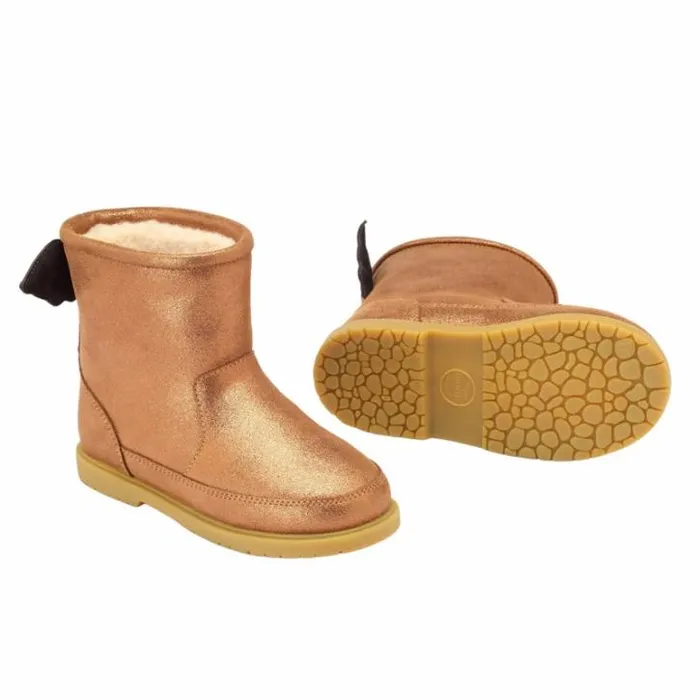 Donsje Amsterdam Ankle Boots Girls Angela Boots Bronze Metallic Leather