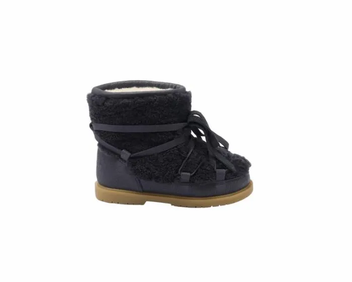 Donsje Amsterdam Ankle Boots Girls Cassia Boots Navy Curly Sheep Wool