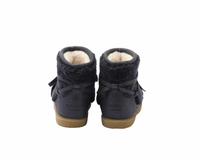 Donsje Amsterdam Ankle Boots Girls Cassia Boots Navy Curly Sheep Wool