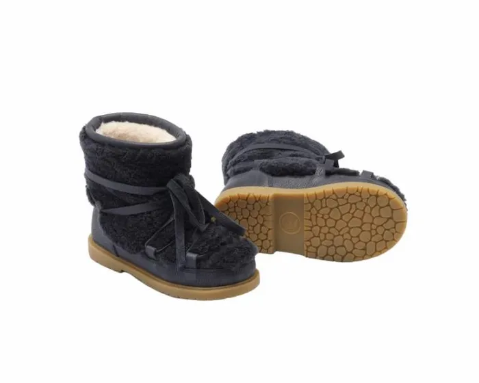 Donsje Amsterdam Ankle Boots Girls Cassia Boots Navy Curly Sheep Wool