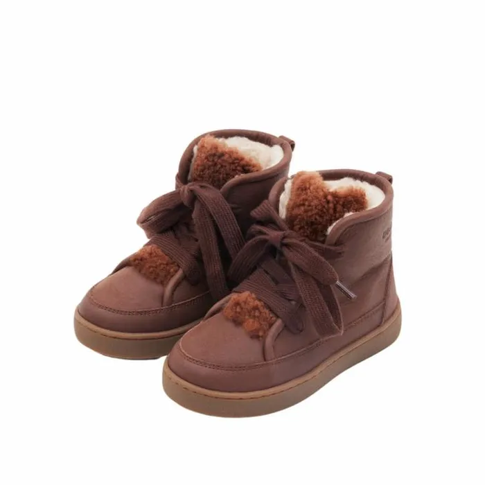 Donsje Amsterdam Ankle Boots Girls Flinn Milk Chocolate Leather