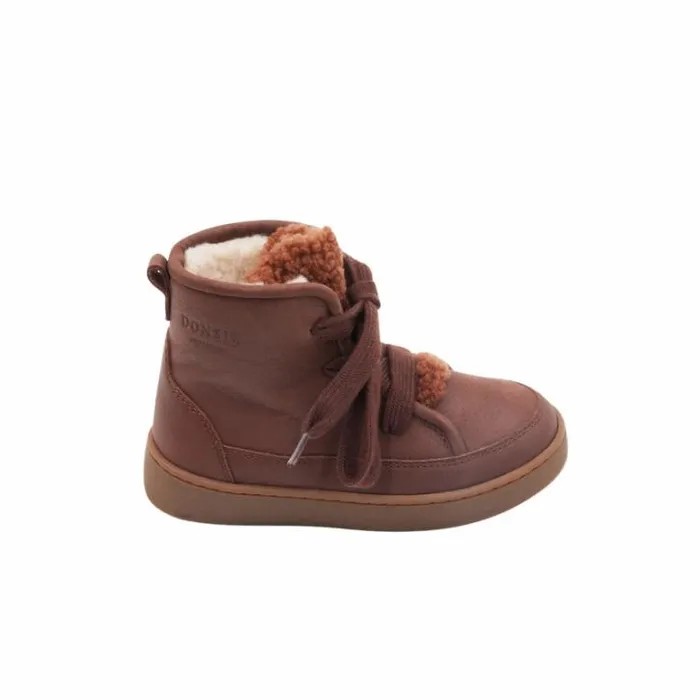 Donsje Amsterdam Ankle Boots Girls Flinn Milk Chocolate Leather