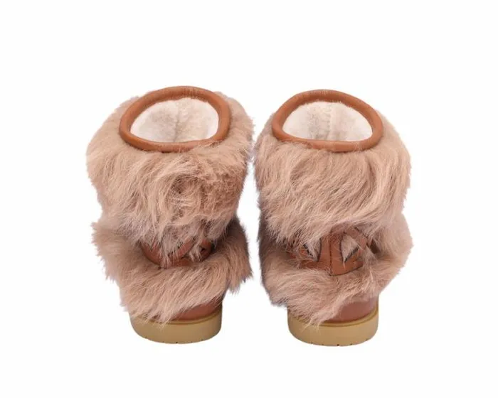 Donsje Amsterdam Ankle Boots Girls Keiza Beige Sheep Wool