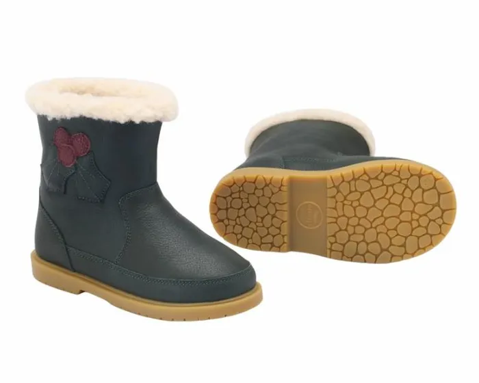 Donsje Amsterdam Ankle Boots Girls Trene Deep Green Leather