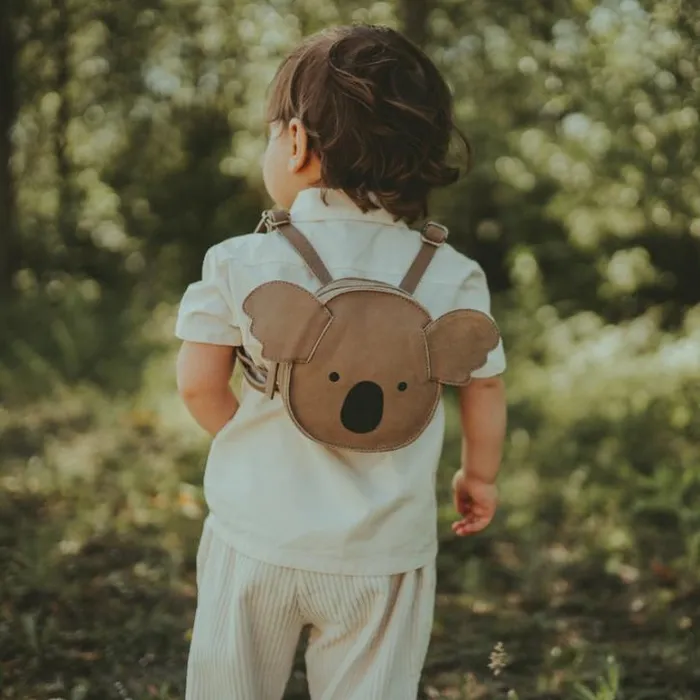 Donsje Amsterdam Backpacks Boys Kapi Classic Backpack Truffle Nubuck