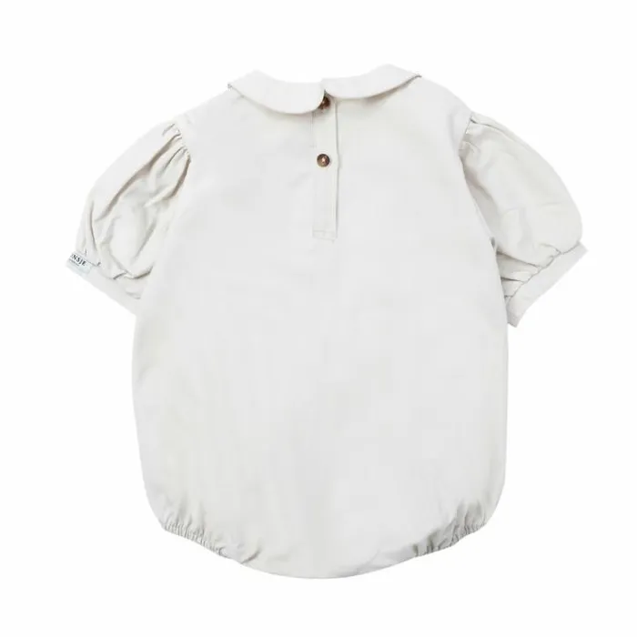Donsje Amsterdam Bodysuits and Playsuits Baby Florine Romper Powder Beige