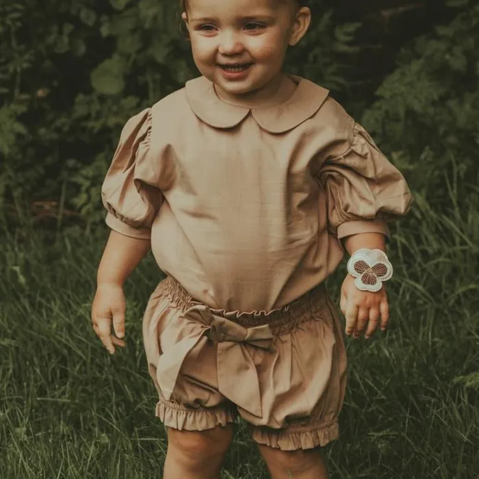 Donsje Amsterdam Bodysuits and Playsuits Baby Florine Romper Vintage Rose