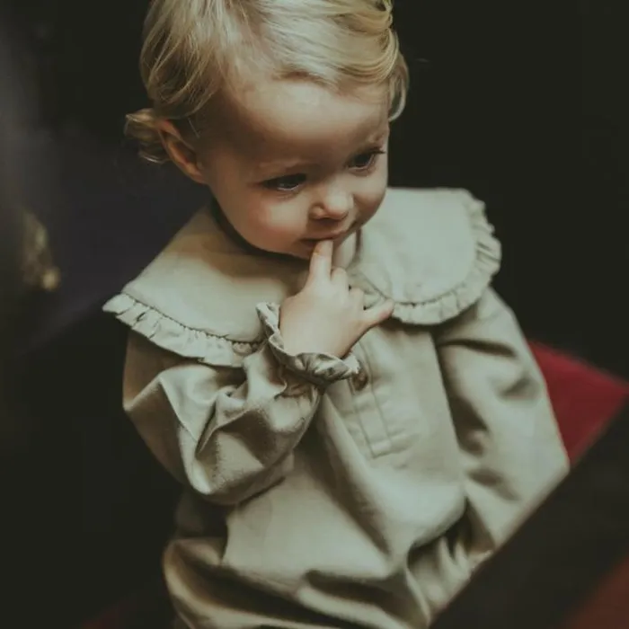Donsje Amsterdam Bodysuits and Playsuits Baby Lida Romper Lavender Brown