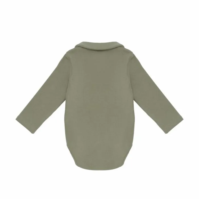 Donsje Amsterdam Bodysuits and Playsuits Baby Paulo Bodysuit Dusty Green Donsje Amsterdam Bodysuits and Playsuits Baby Paulo Bodysuit Dusty Green