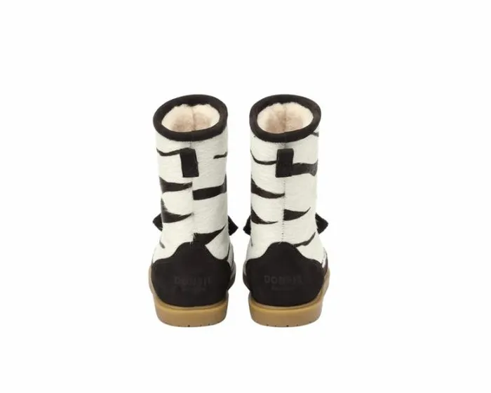 Donsje Amsterdam Boots Boys Wadudu Exclusive Zebra Striped Cow Hair