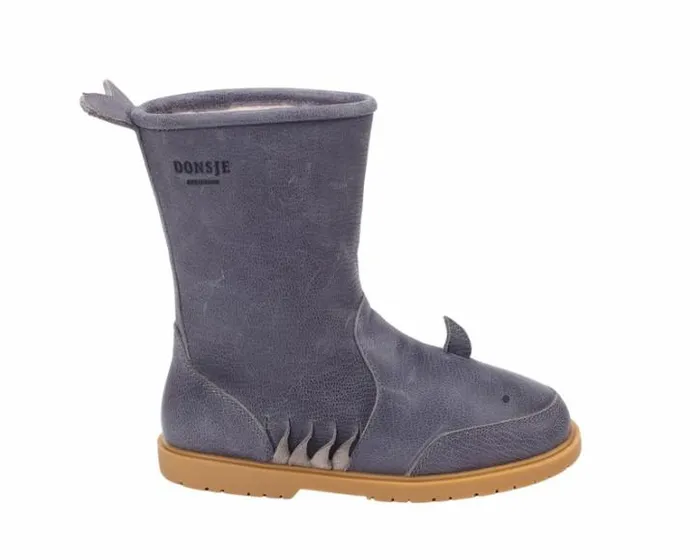 Donsje Amsterdam Boots Girls Agus Stellar Blue Leather
