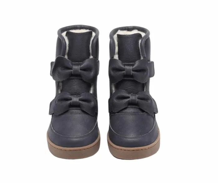 Donsje Amsterdam Boots Girls Isa Navy Leather