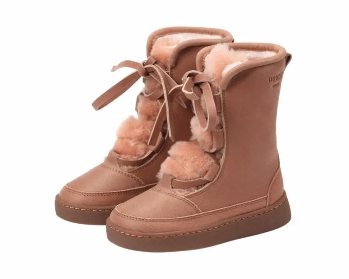 Donsje Amsterdam Boots Girls Sonny Boots Hazelnut Leather