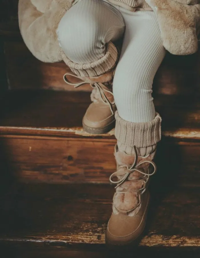 Donsje Amsterdam Boots Girls Sonny Boots Hazelnut Leather