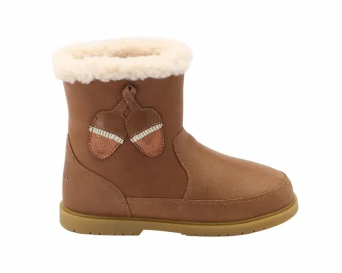 Donsje Amsterdam Boots Girls Trene Boots Chestnut Leather