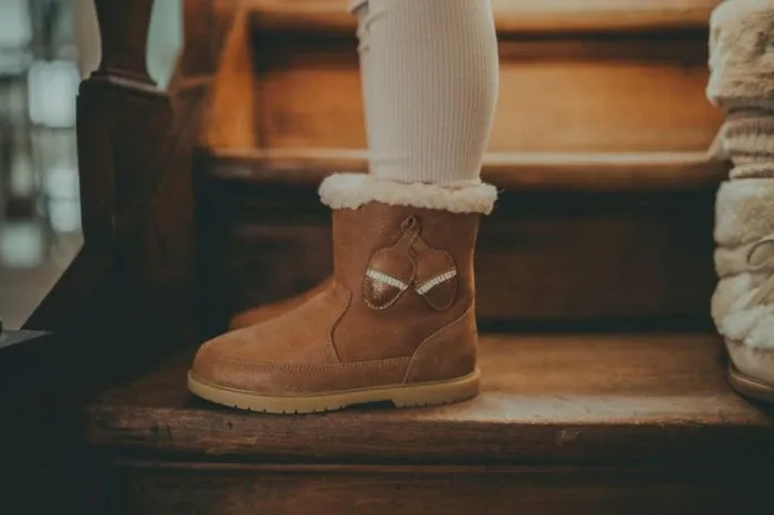 Donsje Amsterdam Boots Girls Trene Boots Chestnut Leather