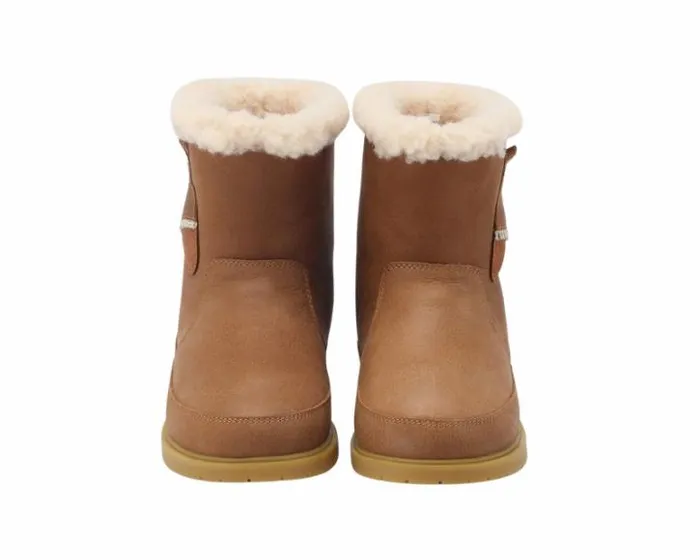 Donsje Amsterdam Boots Girls Trene Boots Chestnut Leather