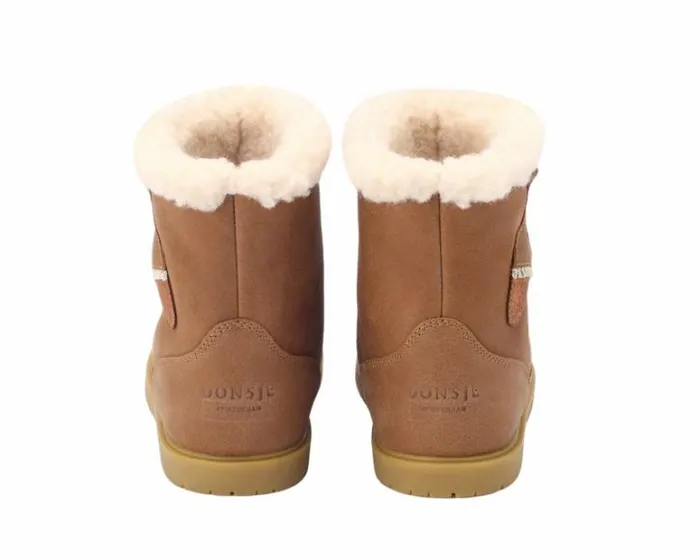 Donsje Amsterdam Boots Girls Trene Boots Chestnut Leather
