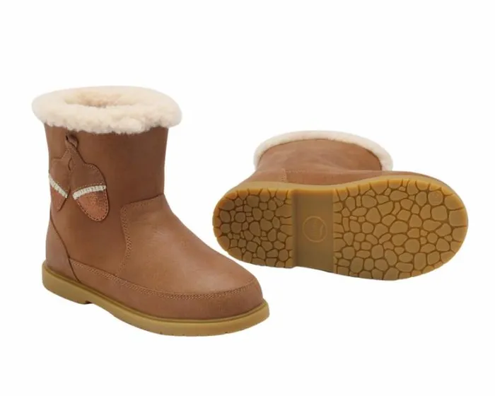 Donsje Amsterdam Boots Girls Trene Boots Chestnut Leather