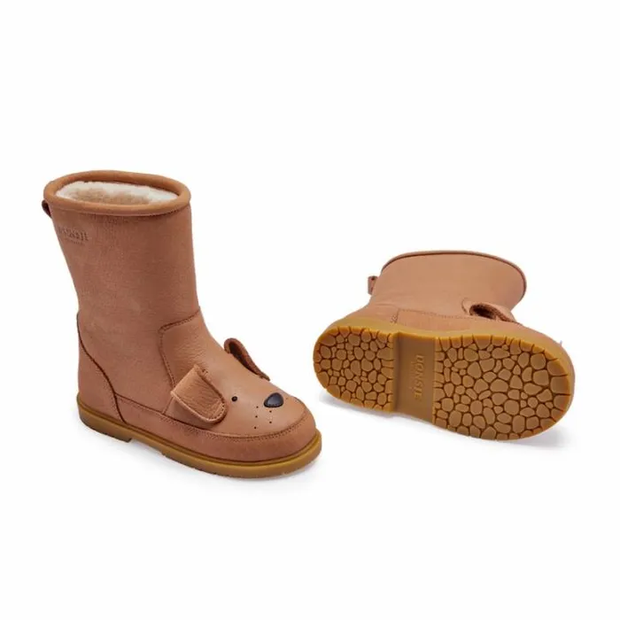Donsje Amsterdam Boots Girls Wadudu Classic Boots Hazelnut Leather