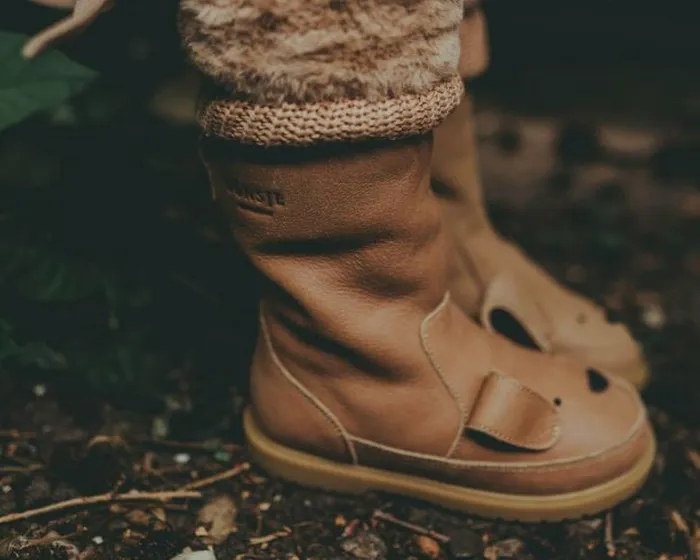 Donsje Amsterdam Boots Girls Wadudu Classic Boots Hazelnut Leather