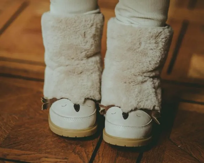 Donsje Amsterdam Boots Girls Wadudu Exclusive Light Beige Sheep Wool