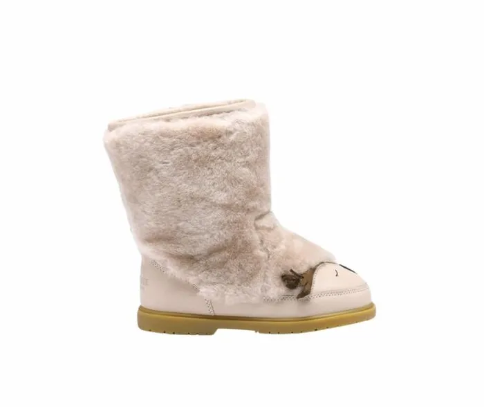 Donsje Amsterdam Boots Girls Wadudu Exclusive Light Beige Sheep Wool