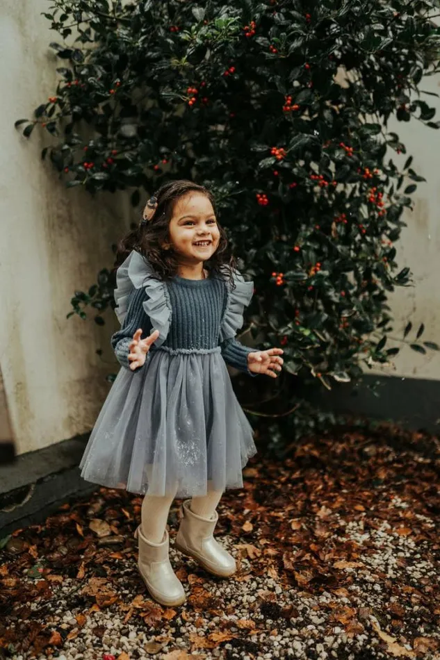 Donsje Amsterdam Dresses and Skirts Baby Bilie Dress Royal Blue Melange