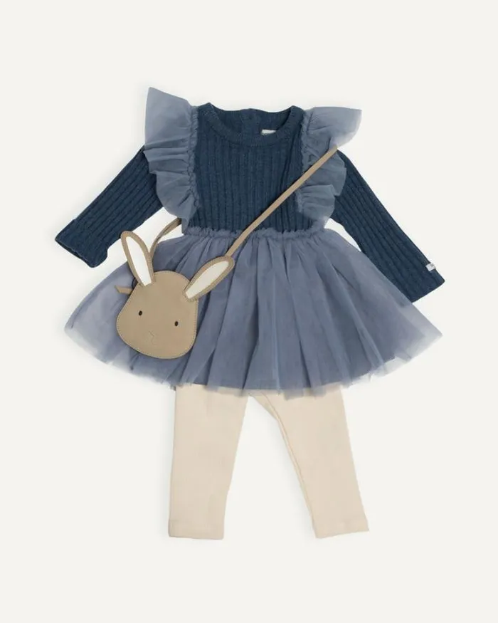 Donsje Amsterdam Dresses and Skirts Baby Bilie Dress Royal Blue Melange