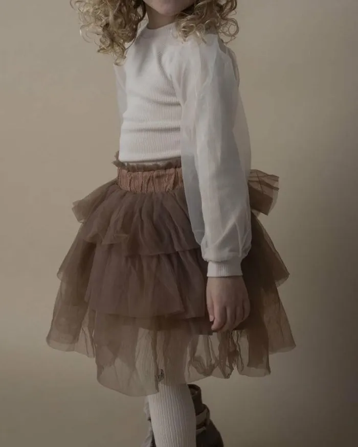 Donsje Amsterdam Dresses and Skirts Girls Qirre Skirt Clay