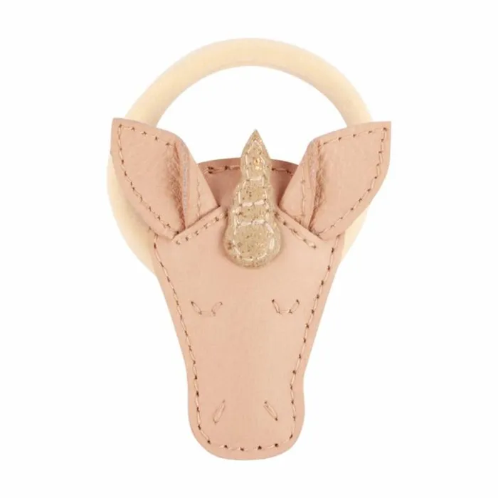 Donsje Amsterdam Hair Accessories Girls Josy Special Hair Tie Light Rose Leather