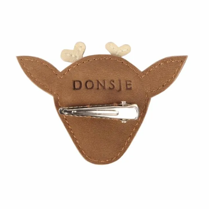 Donsje Amsterdam Hair Accessories Girls Josy Special Hairclip Hazelnut Nubuck