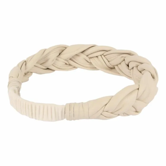 Donsje Amsterdam Hair Accessories Girls Senzay Headband Cream Sheep Leather