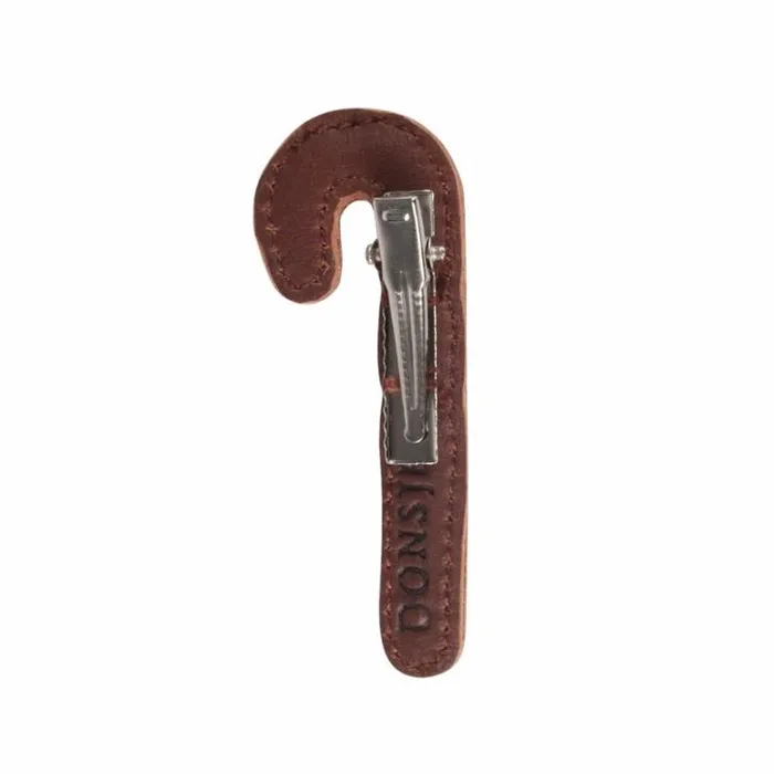Donsje Amsterdam Hair Accessories Girls Wonda Hairclip Burgundy Classic Leather