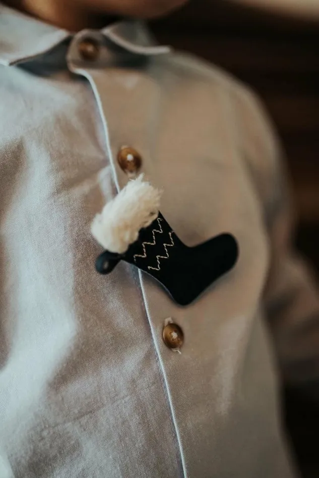 Donsje Amsterdam Hair Accessories Girls Wonda Hairclip Navy Nubuck