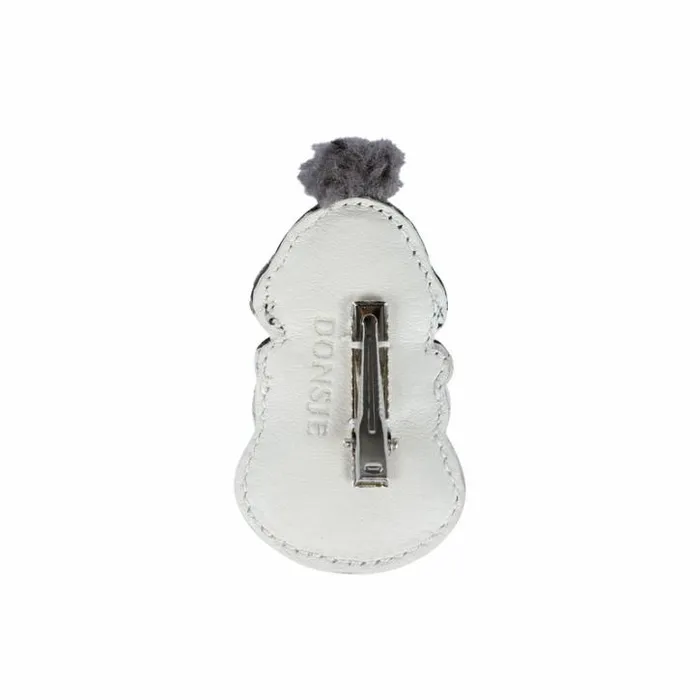 Donsje Amsterdam Hair Accessories Girls Wonda Hairclip Off White Leather