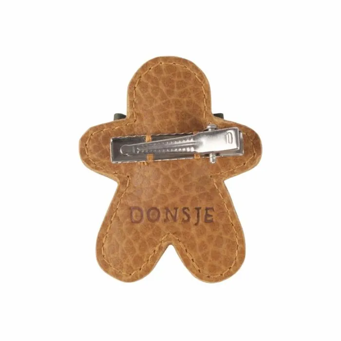 Donsje Amsterdam Hair Accessories Girls Wonda Hairclip Toast Grain Leather