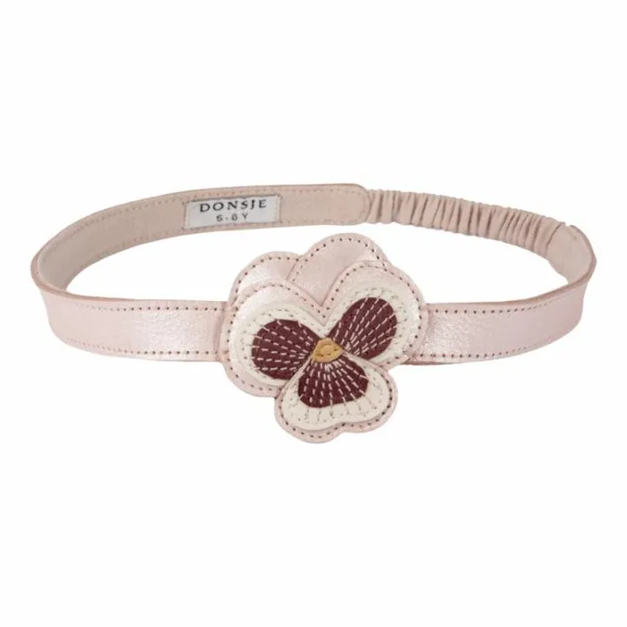 Donsje Amsterdam Hair Accessories Girls Zaza Headband Rose Metallic Leather