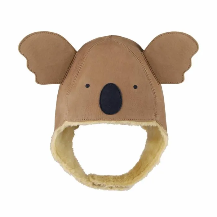 Donsje Amsterdam Hats and Mittens Boys Kapi Classic Hat Truffle Nubuck