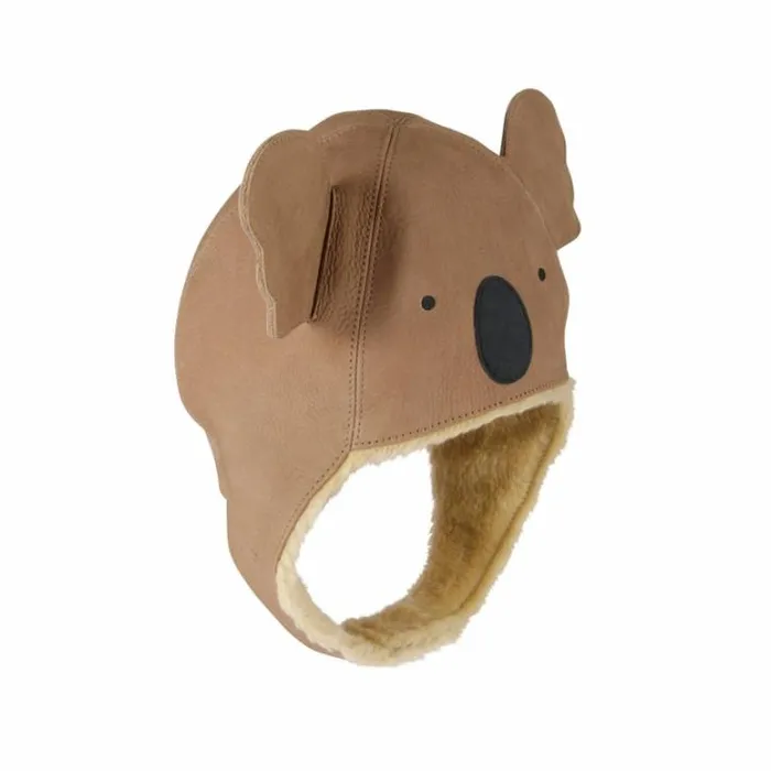 Donsje Amsterdam Hats and Mittens Boys Kapi Classic Hat Truffle Nubuck