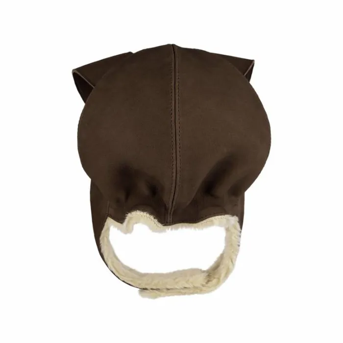 Donsje Amsterdam Hats and Mittens Boys Kapi Exclusive Hat Black Spotted Cow Hair