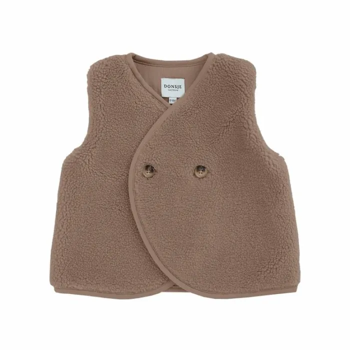 Donsje Amsterdam Jackets and Gilets Baby Monty Gilet Hazelnut