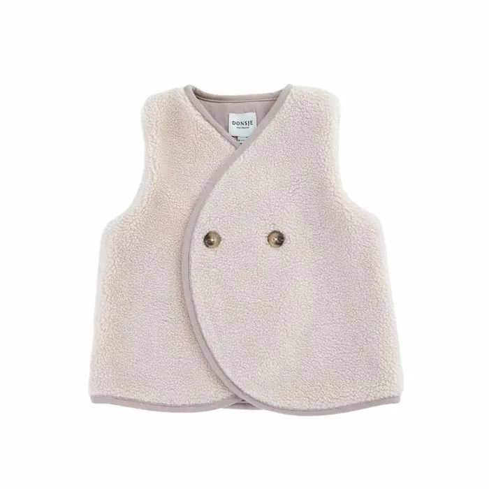 Donsje Amsterdam Jackets and Gilets Baby Monty Gilet Soft Powder