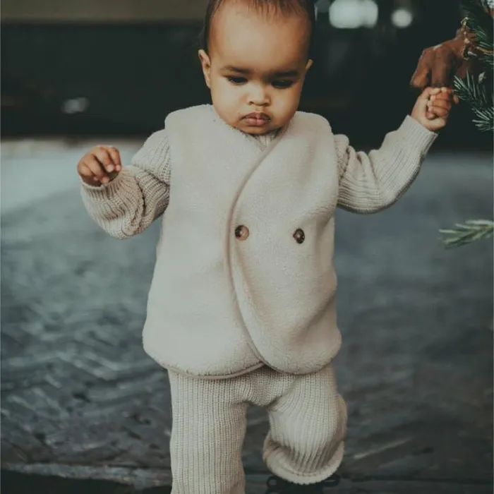 Donsje Amsterdam Jackets and Gilets Baby Monty Gilet Soft Powder